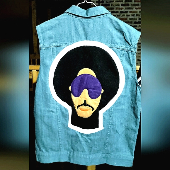 NEW! PRINCE ~"The Symbol"~ Denim Vest! (XL). Unisex - Picture 8 of 9